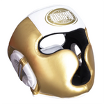 Casque MMA doré et blanc Gingpai - Vignette | SacDeFrappe.fr