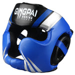 Casque Kick Boxing bleu et noir Gingpai - Vignette | SacDeFrappe.fr