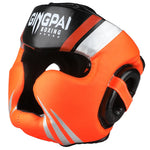 Casque Kick Boxing orange et noir Gingpai - Vignette | SacDeFrappe.fr
