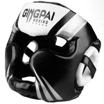 Casque Kick Boxing noir et blanc Gingpai - Vignette | SacDeFrappe.fr