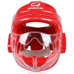 Casque boxe visière rouge Jingpai - Vignette | SacDeFrappe.fr