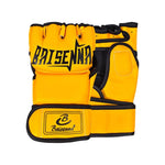 Gants de MMA orange avec inscription noire Baisenna - Vignette | SacDeFrappe.fr