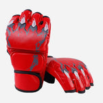 Gants de MMA rouges avec décor griffes - Vignette | SacDeFrappe.fr