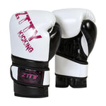 Gants de boxe blancs et noirs ZTTY - Vignette | SacDeFrappe.fr