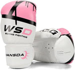 Gants de boxe blancs et roses WSD - Vignette | SacDeFrappe.fr