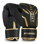 Gants de boxe noirs inscription dorée Starlight - Vignette | SacDeFrappe.fr