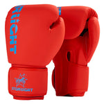 Gants de boxe rouges inscription bleue Starlight - Vignette | SacDeFrappe.fr