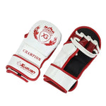 Mitaines de boxe blanches avec inscription rouge Xuguan - Vignette | SacDeFrappe.fr