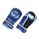 Mitaines de boxe bleues avec inscription blanche Xuguan - Vignette | SacDeFrappe.fr