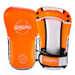 Pao de boxe orange et blanc avec inscription blanche Gingpai (Paire) - Vignette | SacDeFrappe.fr