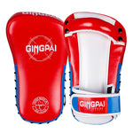 Pao de boxe rouge et blanc avec inscription blanche Gingpai (Paire) - Vignette | SacDeFrappe.fr