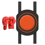 Sac de frappe mural - Rond de 38cm orange avec gants de boxe - Vignette | SacDeFrappe.fr