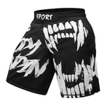 Short MMA noir et blanc - Vignette | SacDeFrappe.fr