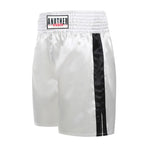 Short boxe anglaise blanc avec bandes latérales noires Anotherboxer - Vignette | SacDeFrappe.fr