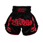 Short boxe thai noir avec inscriptions rouges Fight Club - Vignette | SacDeFrappe.fr