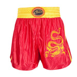Short boxe thai rouge et jaune avec dragon jaune ZhuoAo - Vignette | SacDeFrappe.fr