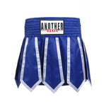 Short femme boxe anglaise bleu foncé avec bandes blanches Anotherboxer - Vignette | SacDeFrappe.fr