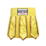 Short femme boxe anglaise jaune avec bandes dorées Anotherboxer - Vignette | SacDeFrappe.fr