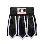 Short femme boxe anglaise noir avec bandes blanches Anotherboxer - Vignette | SacDeFrappe.fr