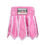 Short femme boxe anglaise rose avec bandes blanches Anotherboxer - Vignette | SacDeFrappe.fr