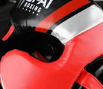 Casque Kick Boxing rouge et noir Gingpai - Vignette | SacDeFrappe.fr