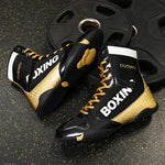 Chaussures de boxe noires et dorées Boxing Dudimu - Vignette | SacDeFrappe.fr