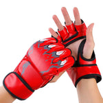 Gants de MMA rouges avec décor griffes - Vignette | SacDeFrappe.fr