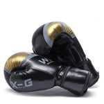 Gants de boxe noirs et dorés WSD - Vignette | SacDeFrappe.fr