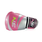 Gants de boxe roses et argentés BN - Vignette | SacDeFrappe.fr