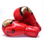 Gants de boxe rouges et dorés WSD - Vignette | SacDeFrappe.fr