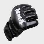 Gants de MMA noirs avec inscription MMA blanche - Vignette | SacDeFrappe.fr