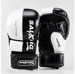 Mitaines de boxe noires et blanches Saikang - Vignette | SacDeFrappe.fr