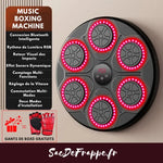 Music Boxing Machine Bluetooth ronde noire 6 cibles rouges - Vignette | SacDeFrappe.fr