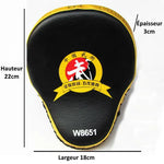 Pattes d'ours de boxe noires et jaunes avec inscription chinoise - Vignette | SacDeFrappe.fr