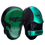 Pattes d'ours de boxe vert et noir en simple ou paire Gingpai - Vignette | SacDeFrappe.fr