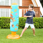 Punching ball gonflable bleu avec dauphin et ses potes - Vignette | SacDeFrappe.fr