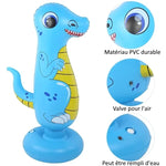 Punching ball gonflable dinosaure bleu et jaune - Vignette | SacDeFrappe.fr