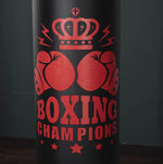 Punching ball gonflable noir boxing champions - Vignette | SacDeFrappe.fr