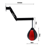 Punching ball suspendu rouge et noir avec support mural - Gonflable - Vignette | SacDeFrappe.fr
