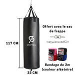Sac de frappe suspendu noir Saeepabul 117 cm - Vignette | SacDeFrappe.fr