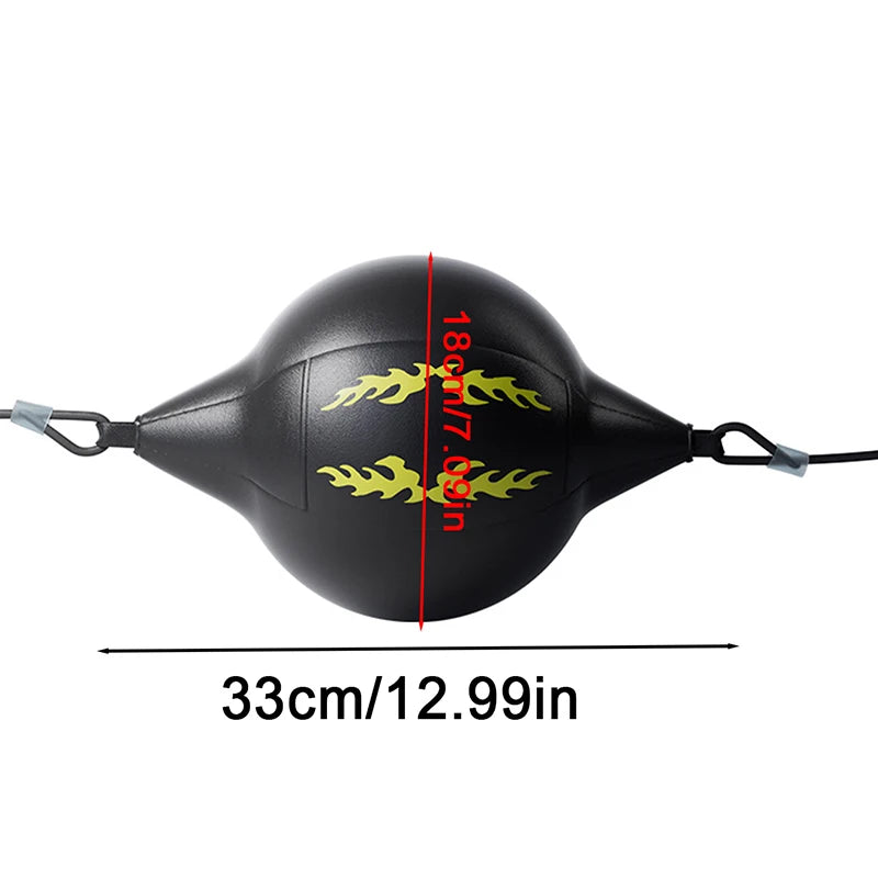 Dimensions du punching ball suspendu noir.