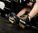 Chaussures de boxe noires et dorées Boxing Dudimu - Vignette | SacDeFrappe.fr