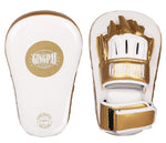 Patte d'ours de boxe blanche et dorée Gingpai - Vignette | SacDeFrappe.fr