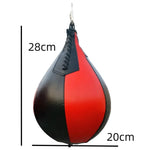 Poire de Vitesse en PU Rouge et Noir - 28cm - Gonflable - Vignette | SacDeFrappe.fr