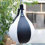 Poire de Vitesse en PU Noir et blanc - 28cm - Gonflable - Vignette | SacDeFrappe.fr