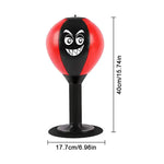 Punching ball de bureau grimace noir ou rouge et noir - Vignette | SacDeFrappe.fr