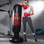 Punching ball gonflable noir boxing champions - Vignette | SacDeFrappe.fr