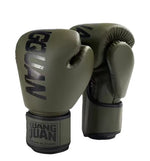 Gants de boxe vert kaki inscription noire Kuang Quan - Vignette | SacDeFrappe.fr