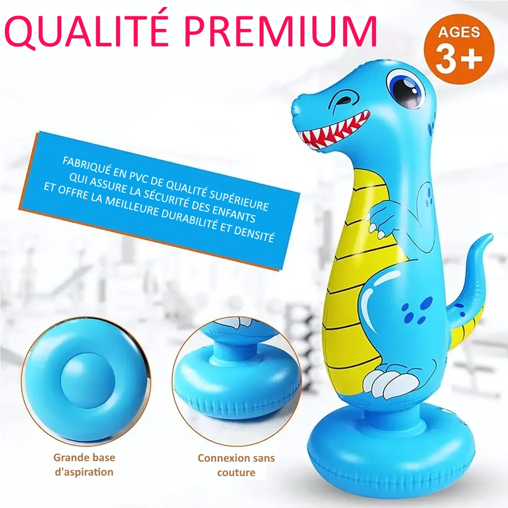 Punching Ball Gonflable Dino - Qualité premium