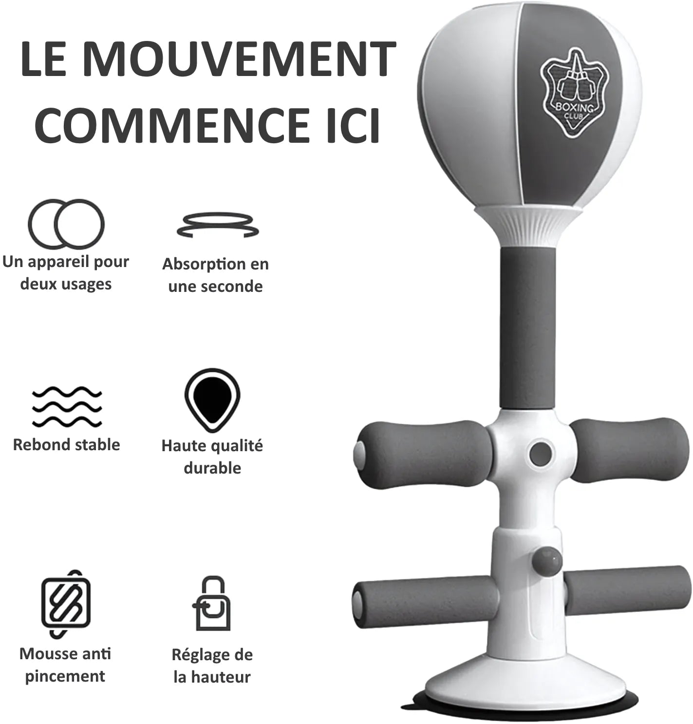 Punching ball de bureau avec caractéristiques